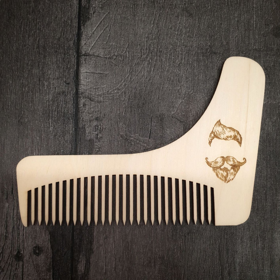Longivia Peigne Barbe Homme ècologique 100% en Bois de Poirier - Peigne  Bois pour Moustache Cheveux et Soins Barbe Homme – Peigne Afro Brosse  Barber