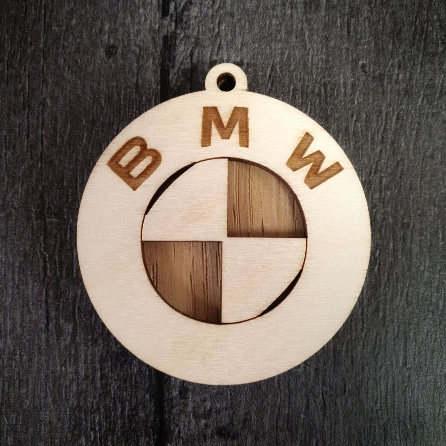 Porte clé en bois BMW