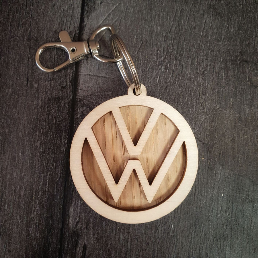 Porte clé en boi Volkswagen