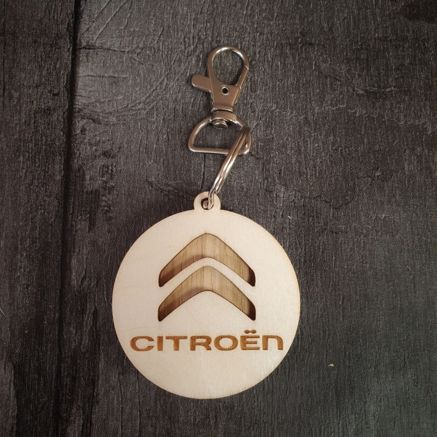 Porte clé en bois Citroën