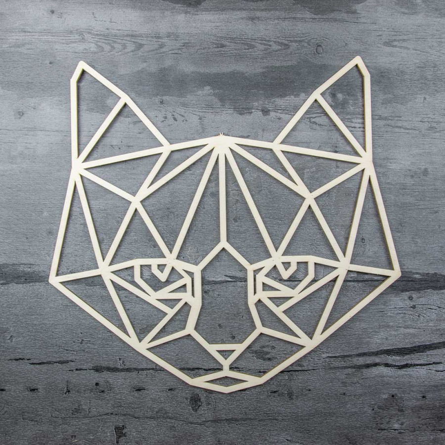 Decoration Murale En Bois Chat Origami