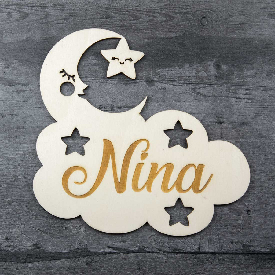 ☁️Plaque murale nuage ou décoration de chambre enfant personnalisée ☁️ -  Fait main avec ♥︎